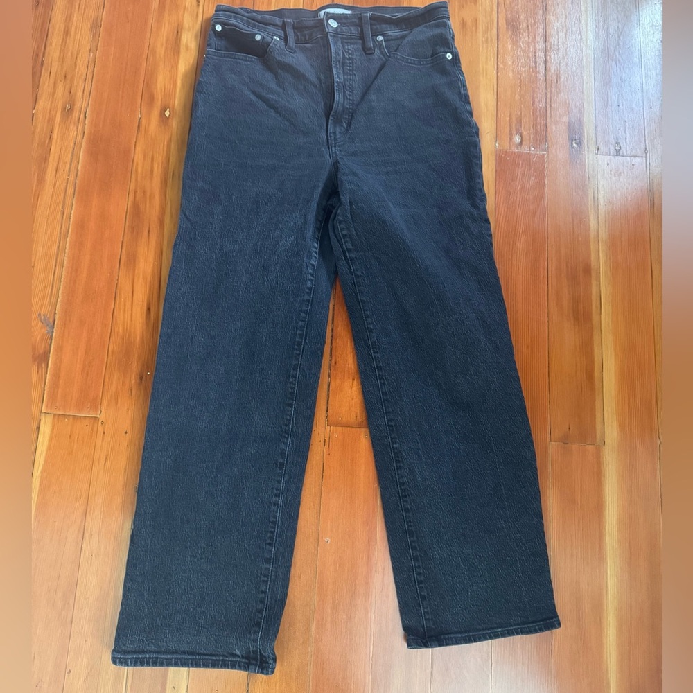 Madewell The Perfect Vintage Wide-Leg Jean (Rinsed black)